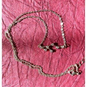 Gold Plated Necklace Aries Zodiac Sign Constellation Cubic Zirconia